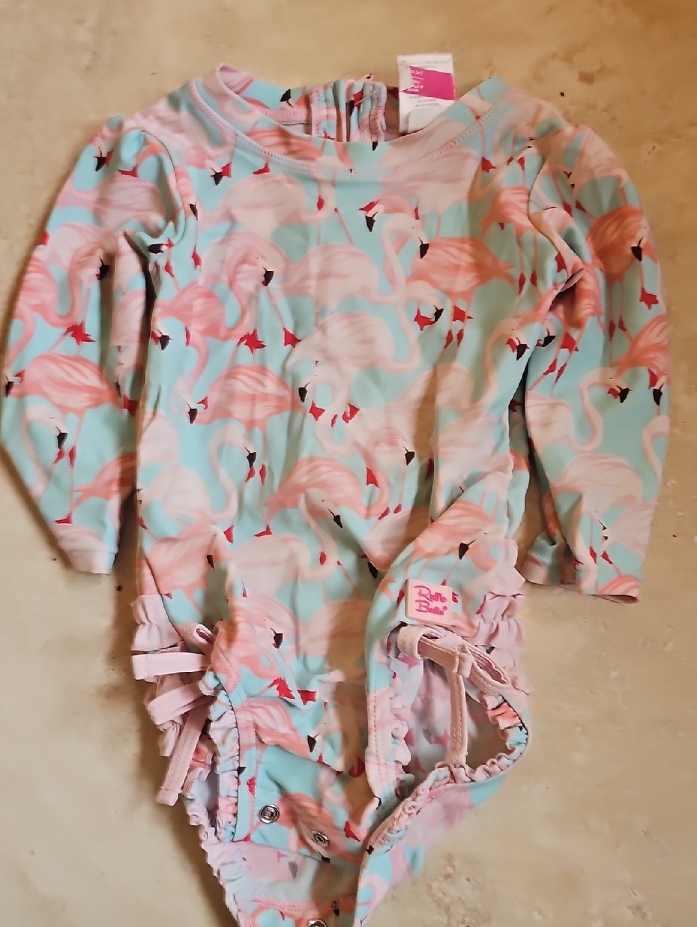 Ruffle Butt Flamingo Swimsuit